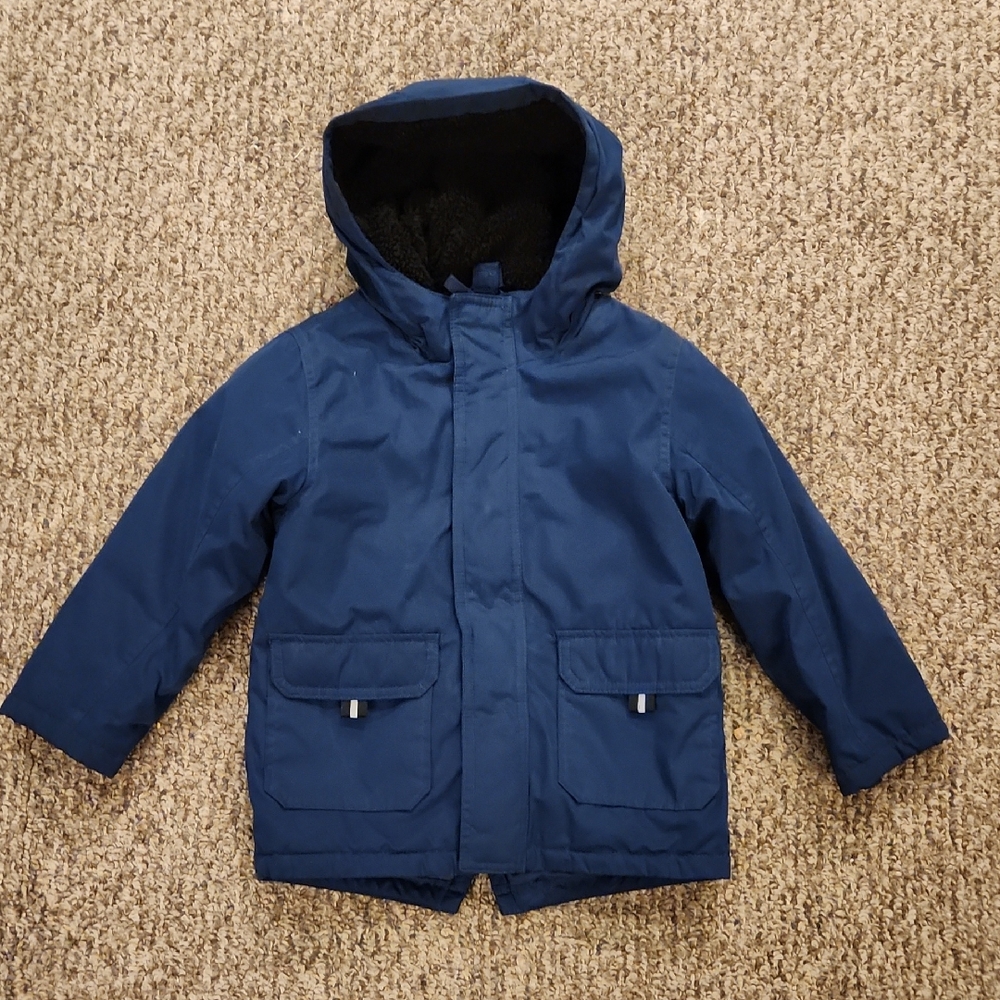 Wonder Nation Boy's Navy Hooded Coat 4T